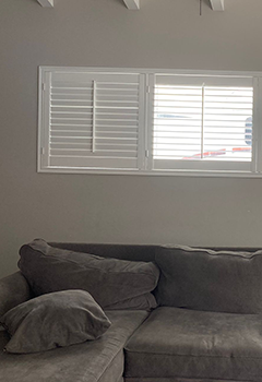 Plantation Shutters for Family Room in Orinda